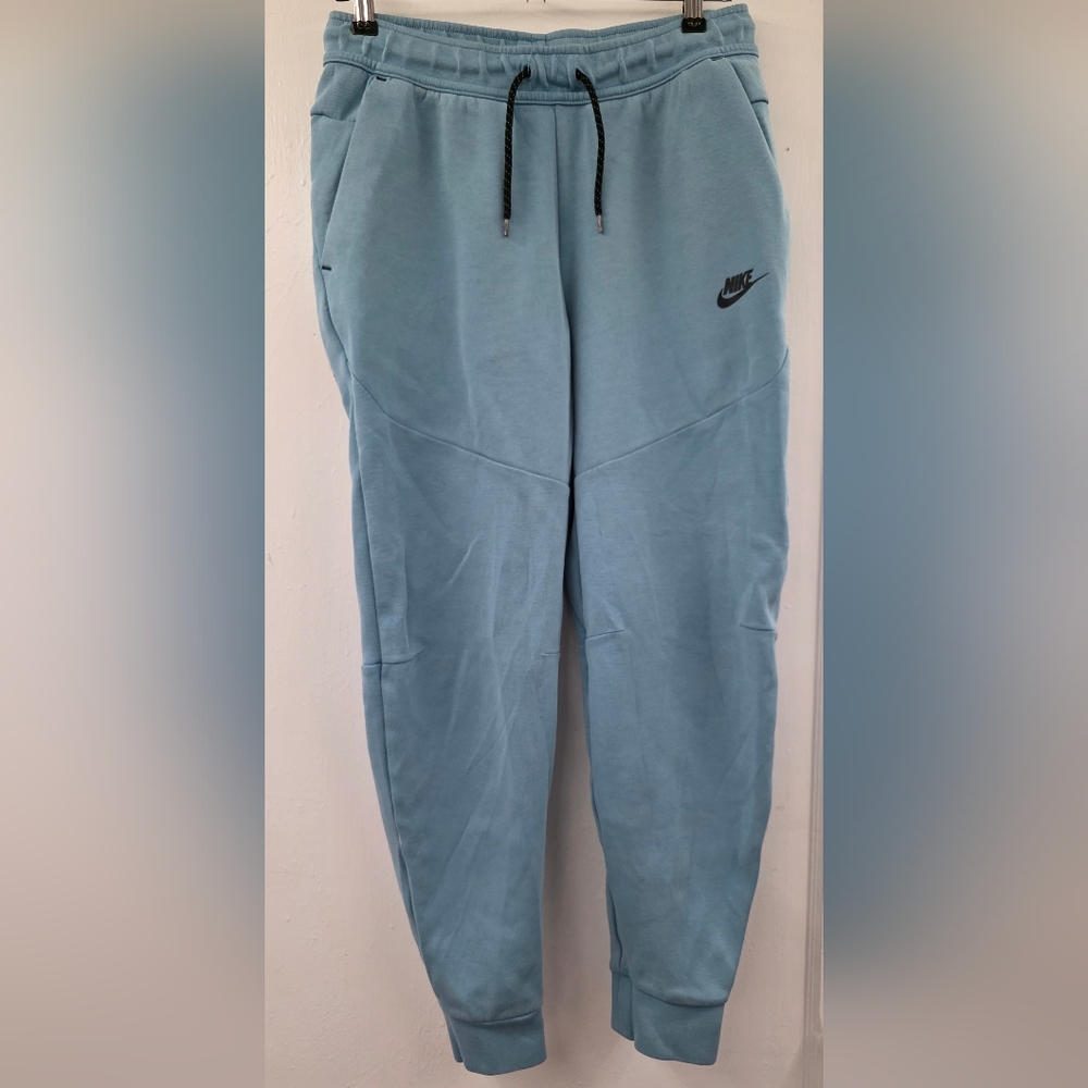 Nike Tech Fleece Joggers Men’s Small Blue Zip Pocket Sweatpants